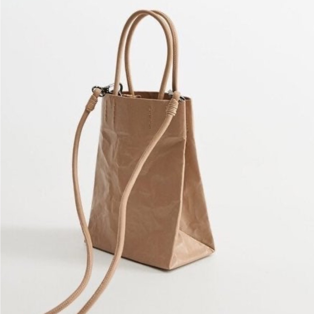 Mango wrinkled effect crossbody bag